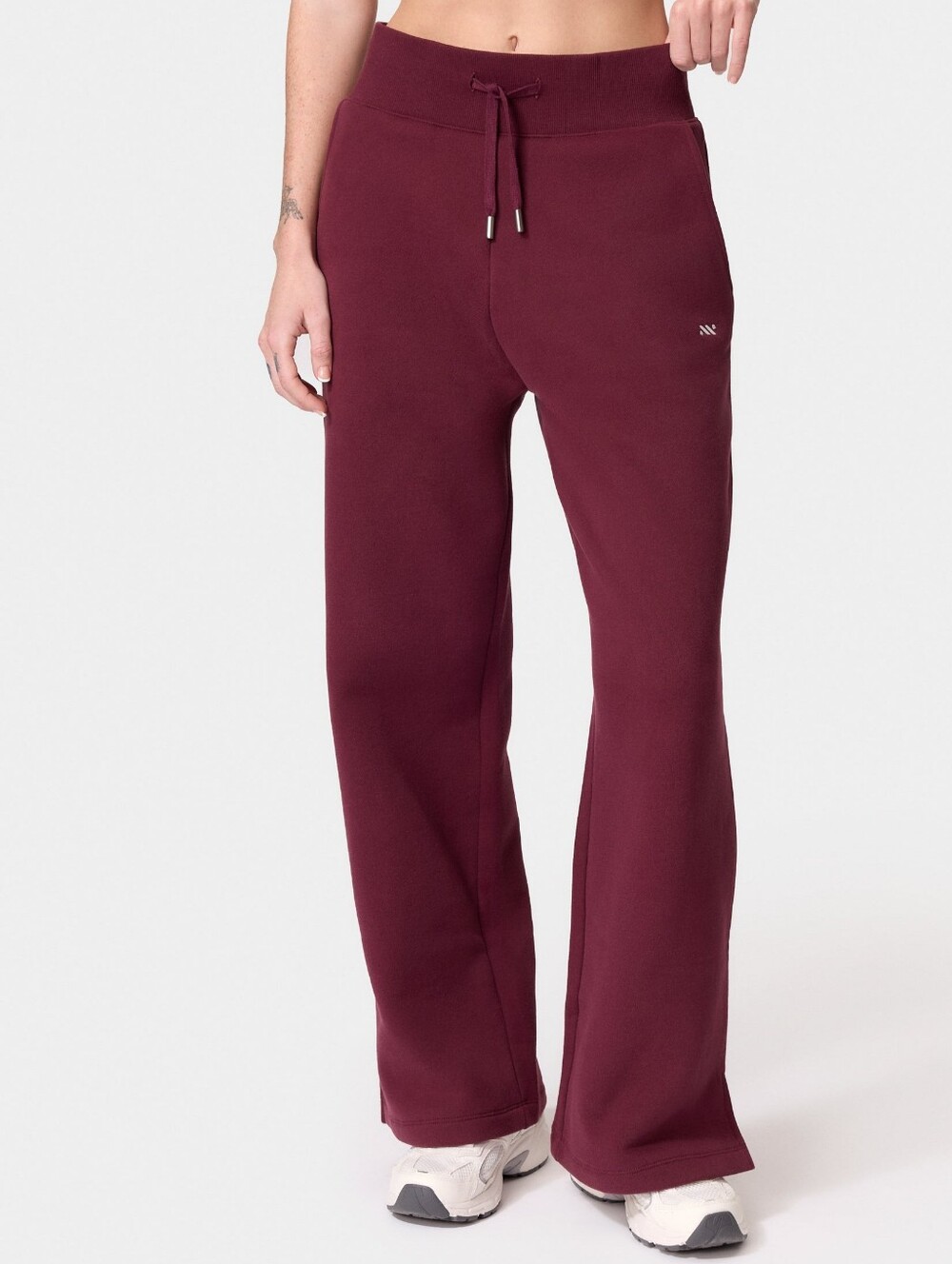 Madore Athletics Wide Leg Sweatpant In Fig (Burgundy) Size Small